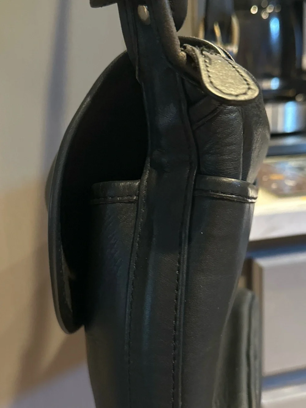 Vintage Coach Fletcher Bag Black Leather Crossbody 4150 USA Made